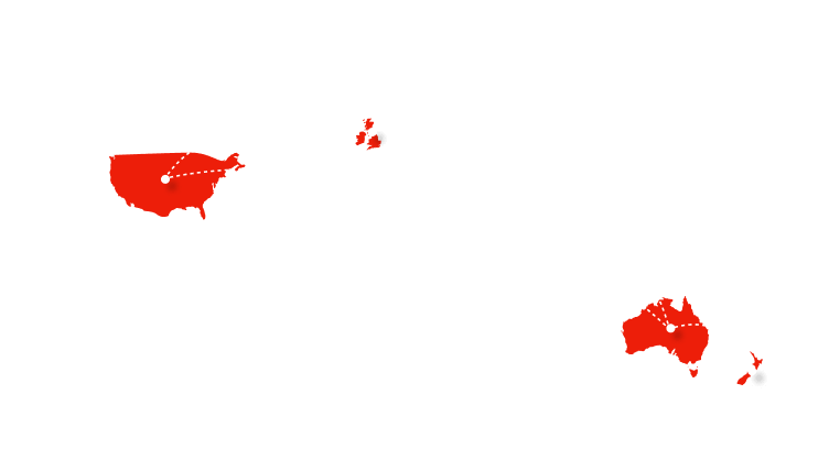 Prezzee world map showing paths for international gift cards