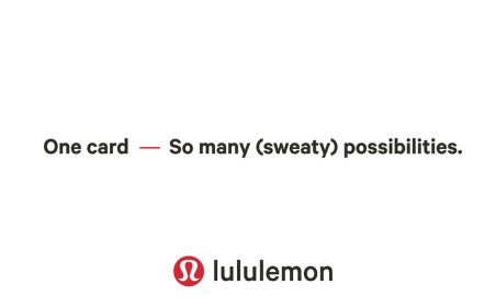 Lululemon eGift Card gift card image