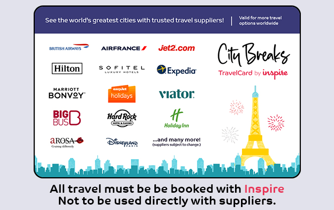 Inspire Travel -  City Breaks eGift Card gift card image