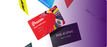 A wide range of e gift cards in the air