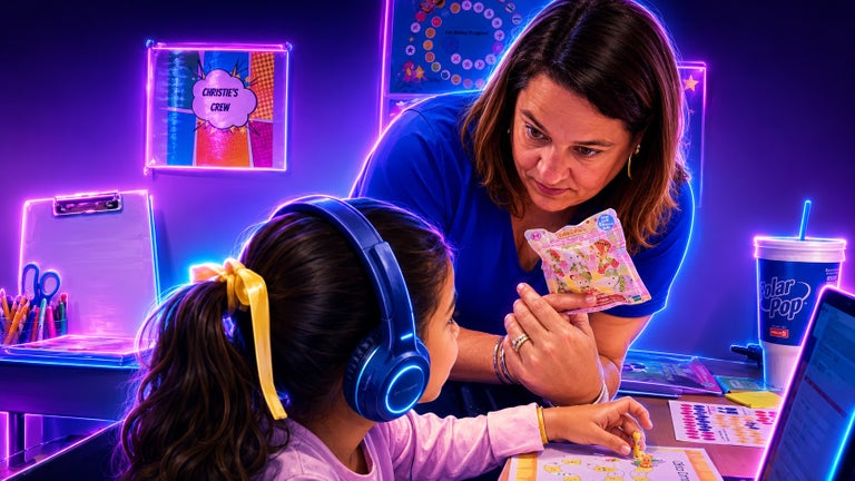 Christie Ray showing a student how to use AI to enhance their thinking.