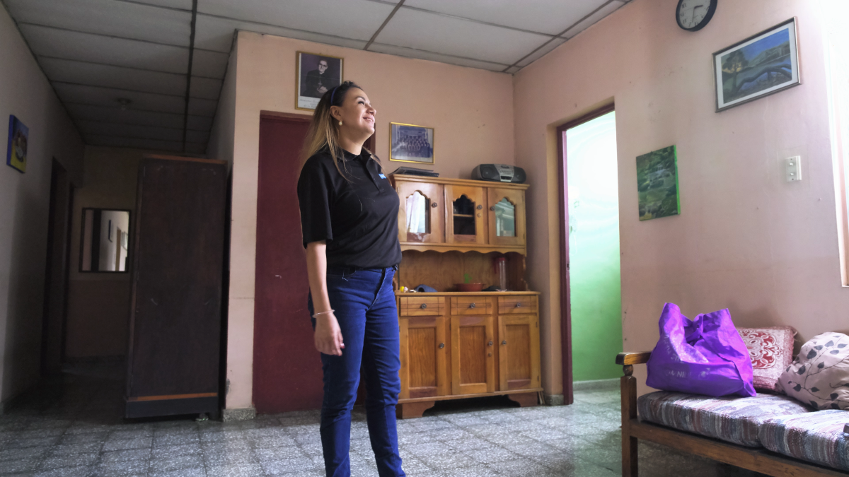 Gabriela can remodel their home thanks to her pay
