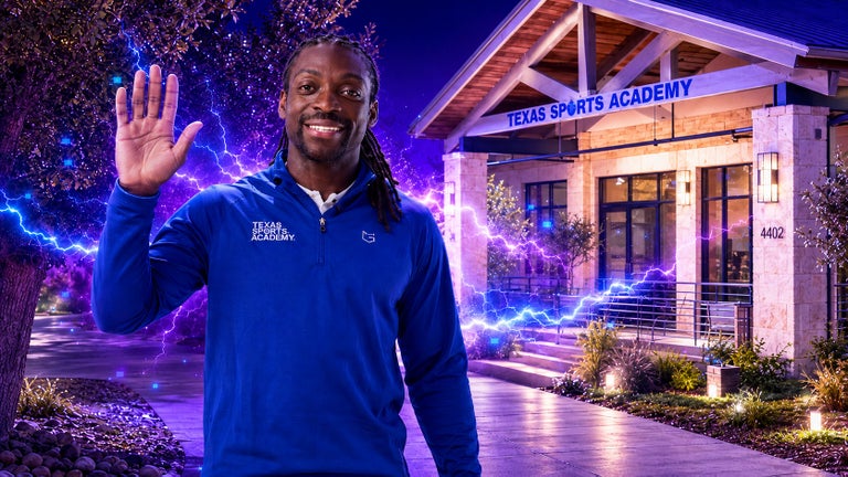 Greg is a coach standing outside Texas Sports Academy.