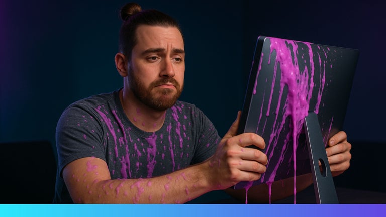 Man deals with workslop coming out of his home computer.