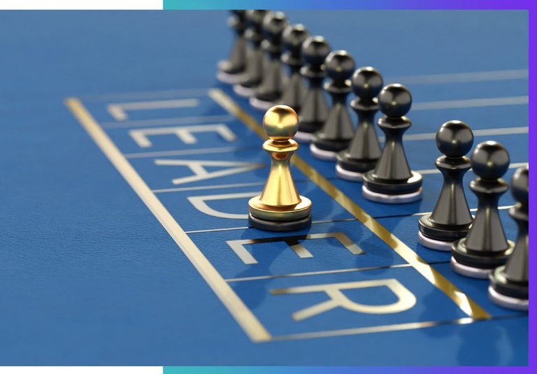 Leadership chess image. 