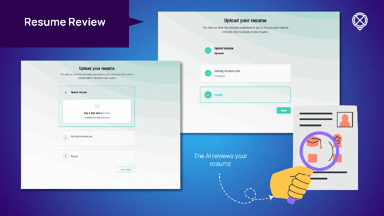 Resume review on Crossover, done by an AI chatbot. 