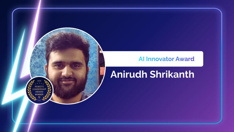 2025 AI Innovator Award Anirudh Shrikanth.