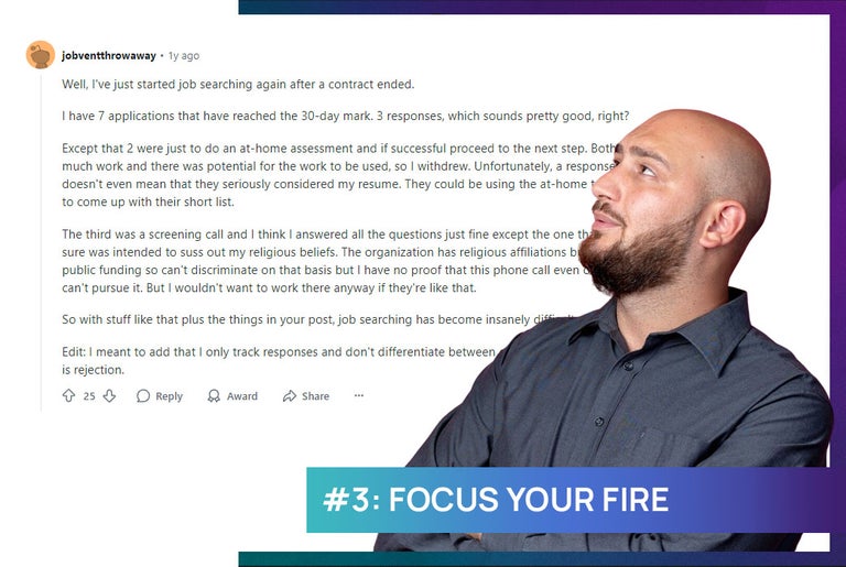 Tactic 3 focus your fire / reddit post from /recruitinghell