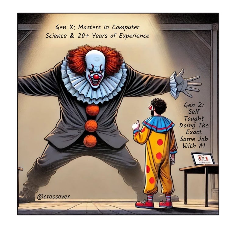 @crossover remote work comics and cartoons #9: AI software engineering education.