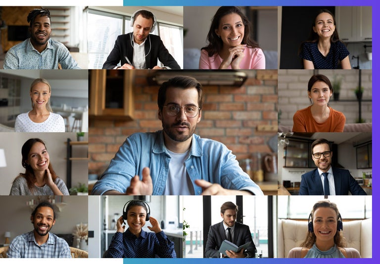 A live meeting done in a virtual space.