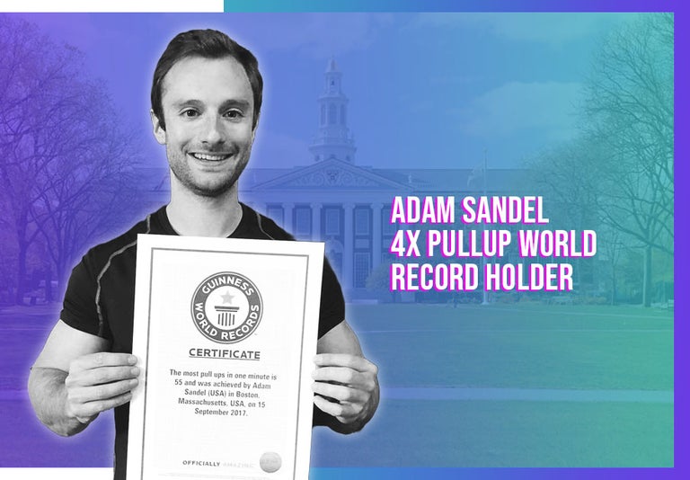 Adam Sandel, Harvard Law Professor, and 4X pullup world record holder. 