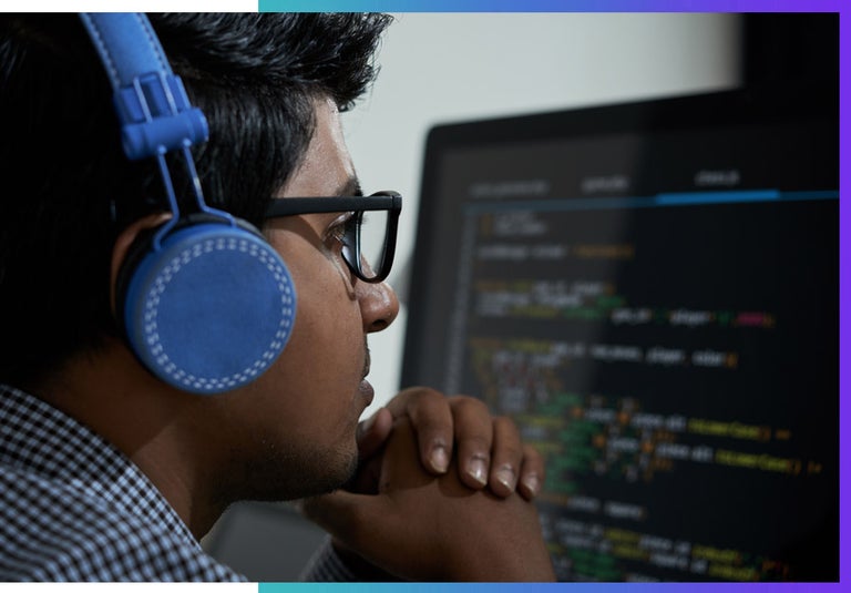 A man is focused on the work at hand, waiting for the flow state to arrive.