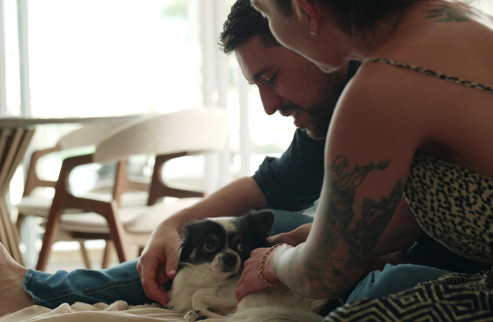 Gui Colombo and his wife and small dog. 