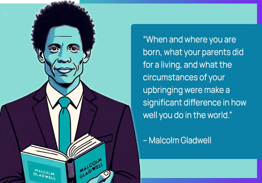 Malcolm Gladwell author of Outliers, quote. 