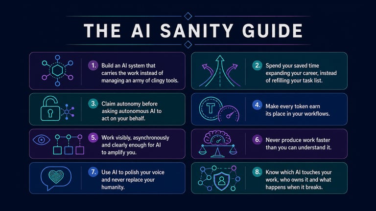 The AI Sanity Guide infographic.
