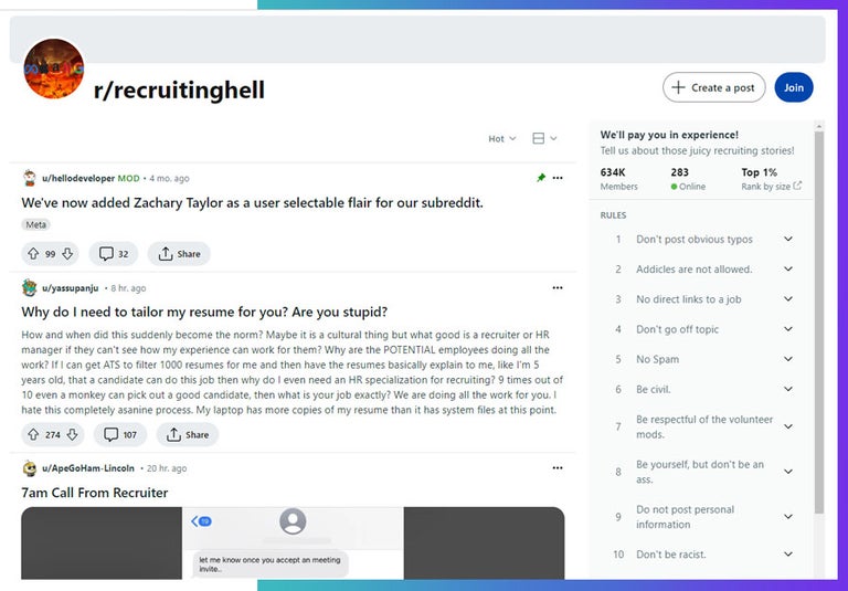 The Recruitinghell Reddit Thread.