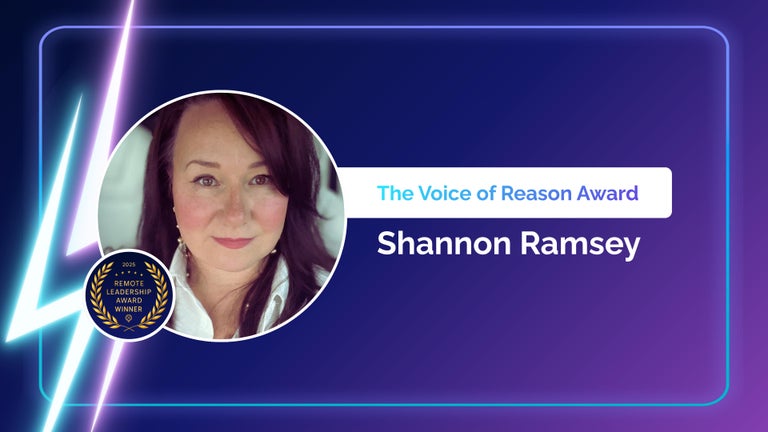 Voice of Reason Award 2025 Shannon Ramsey.