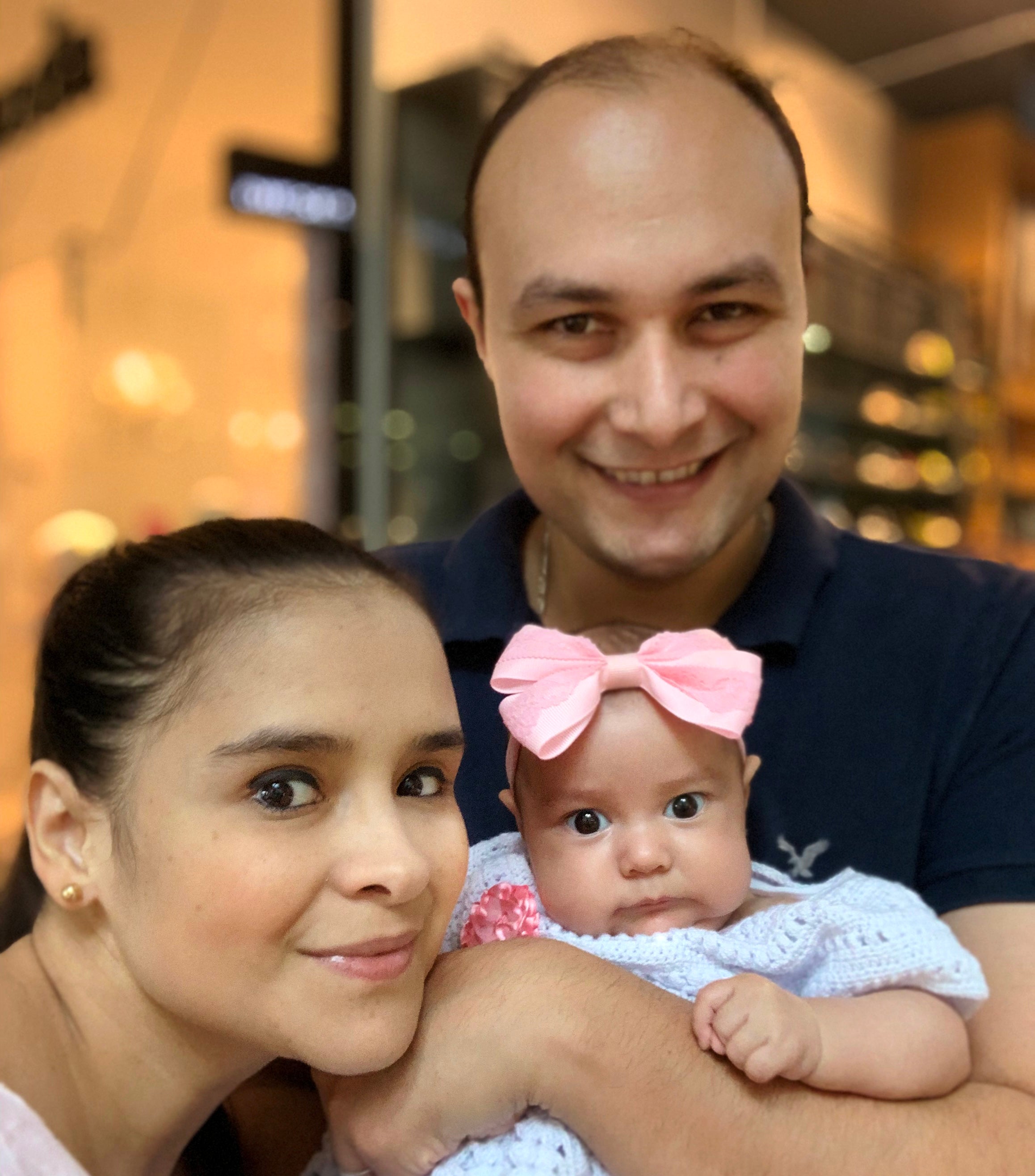 Felipe Botero with his wife and daughter. 
