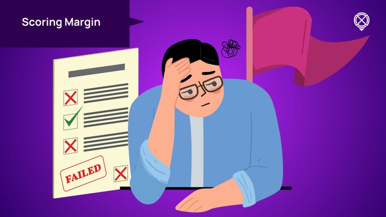 Cheating on the CCAT, scoring margin - a man fails the PCCAT.