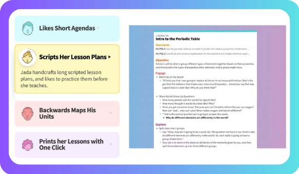 Common Curriculum’s AI-powered lesson planner interface.