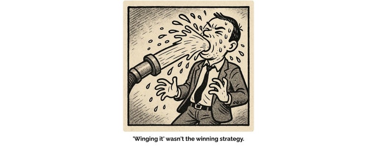'Winging it' wasn't the winning strategy.