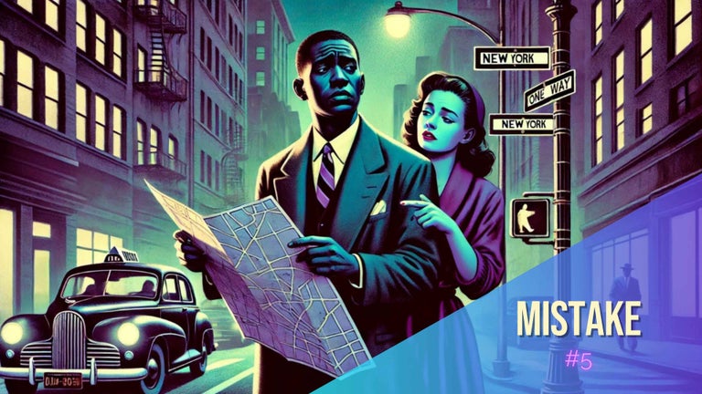 Mistake #5: Disregarding Assessment Instructions and Processes. A man is lost and refuses to ask for direction in the city, while his wife urges him to ask someone. 