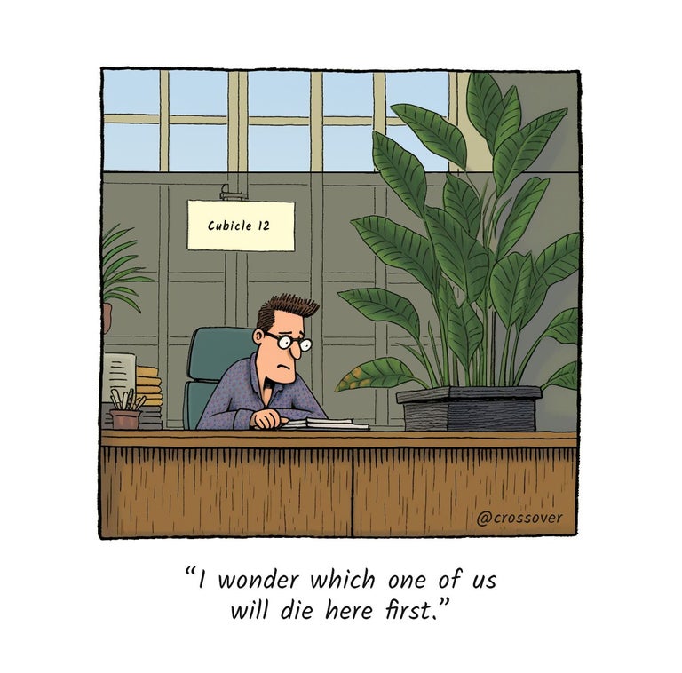 @crossover remote work comics and cartoons #20: Office death.