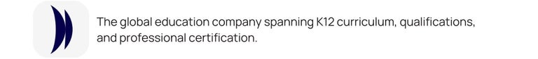 The global education company spanning K12 curriculum, qualifications, and professional certification.