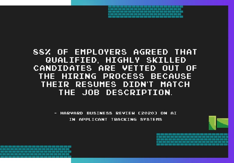 Harvard business review quote about AI in applicant tracking systems.