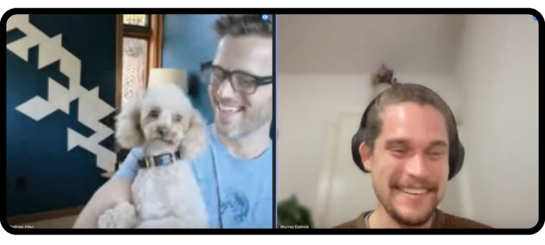 A screenshot from Murray's first interview with his now manager Andrew Allen.