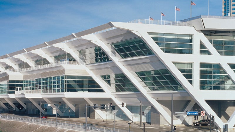 Exterior of David L. Lawrence Convention Center's protected by PPG's Duranar coatings