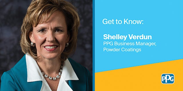 Get to know Shelley Verdun, PPG business manager, powder coatings