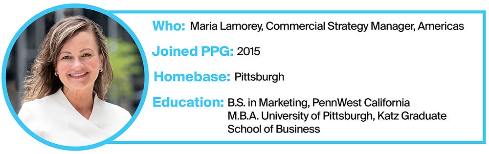 Maria Lamorey Profile, PPG commercial strategy manager, Americas