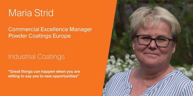 Maria Strid PPG commercial excellence manager for powder coatings Europe