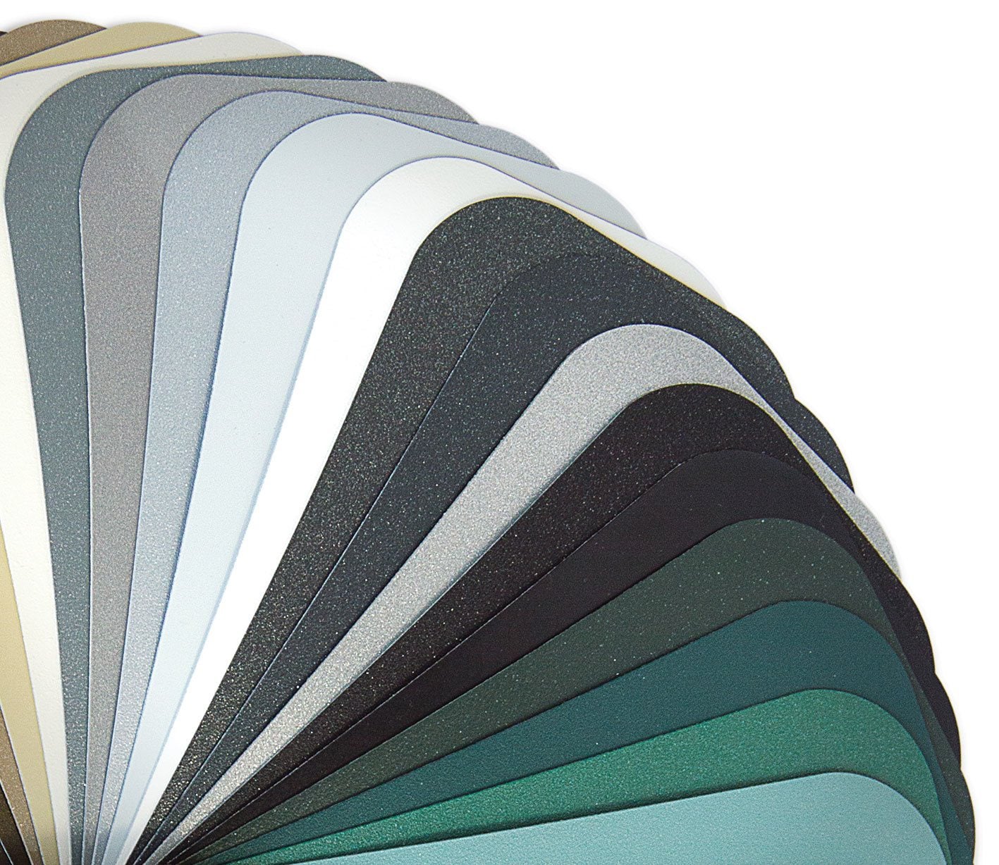 PPG architectural powder coatings color collection swatches