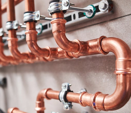 pipes on a wall
