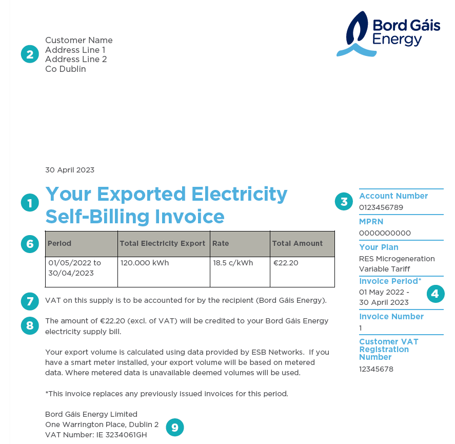 Sample microgen self-billing invoice