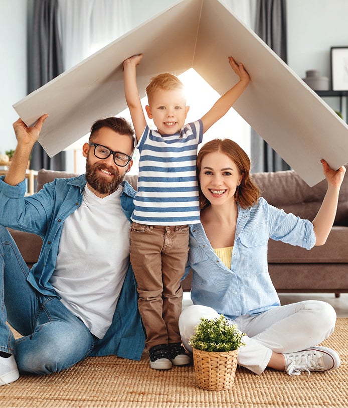 Happy young family