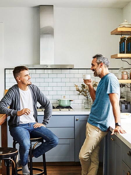 Two men in kitchen