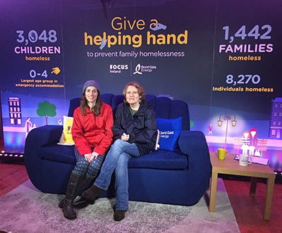 Lorraine McCullen and Teresa Purtill from Bord Gáis Energy at Focus Ireland Shine A Light