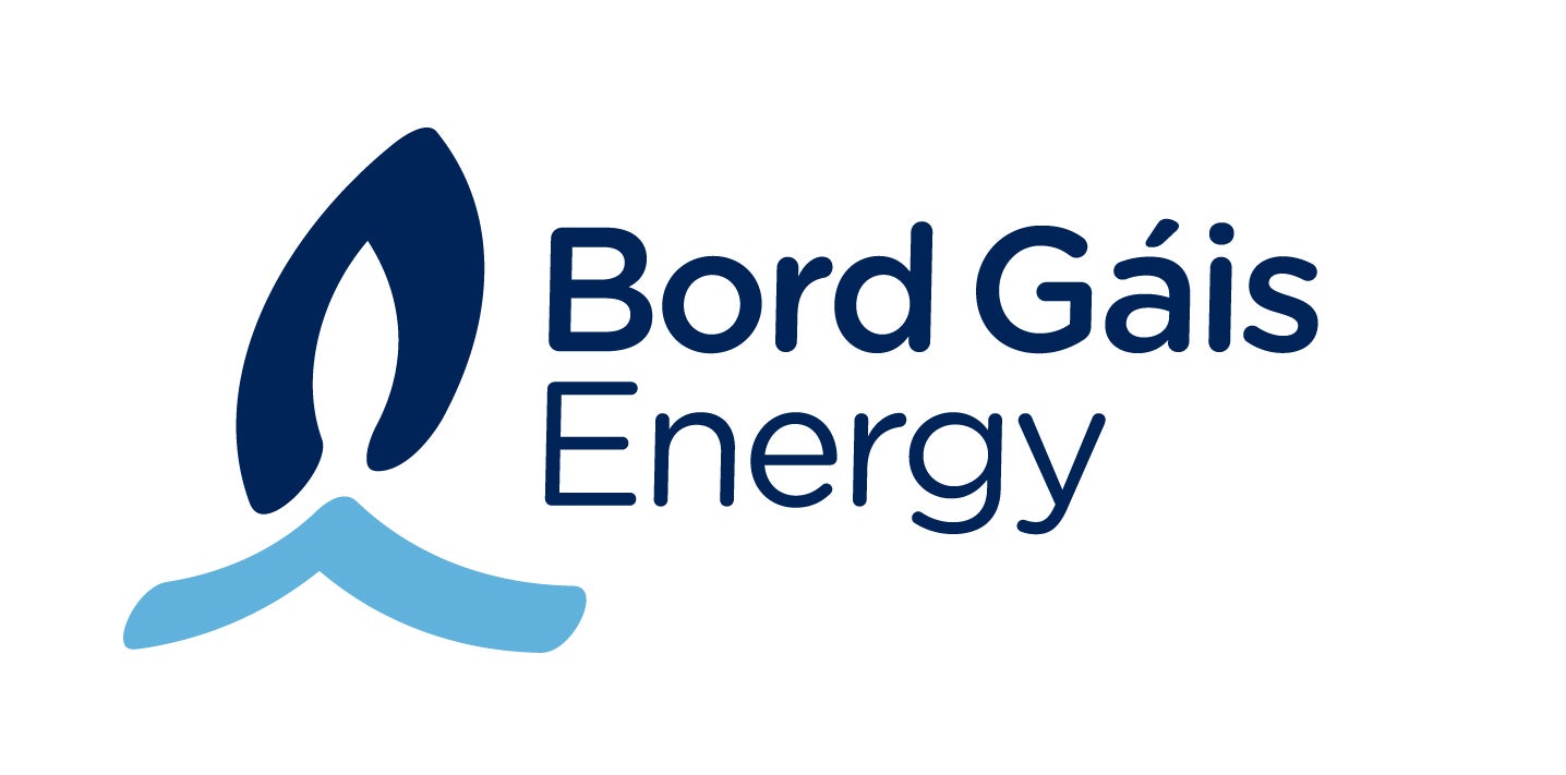 Blue flame and writing "Bord Gáis Energy"