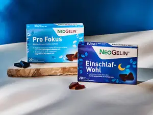Produktverpackungen von Pro Fokus und Einschlafwohl.