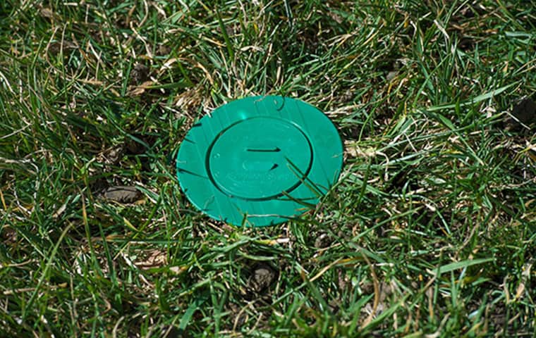a senticon bait station in the ground