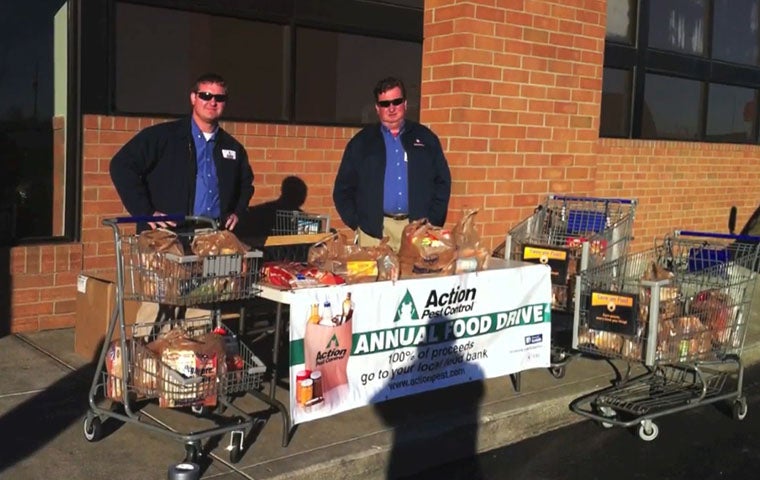 Action employees at the annual food drive