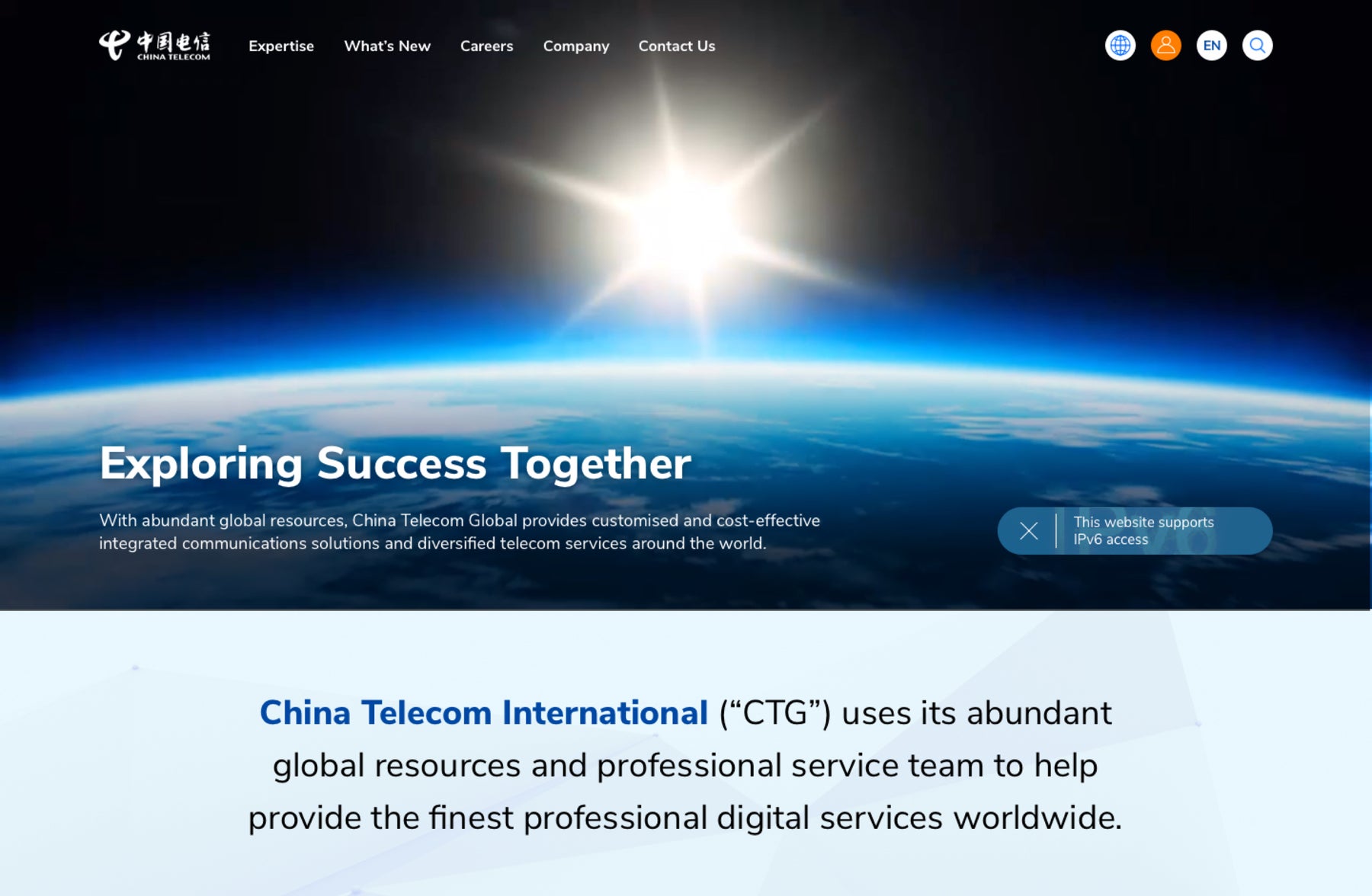 Bringing China's preeminent network to the world stage.