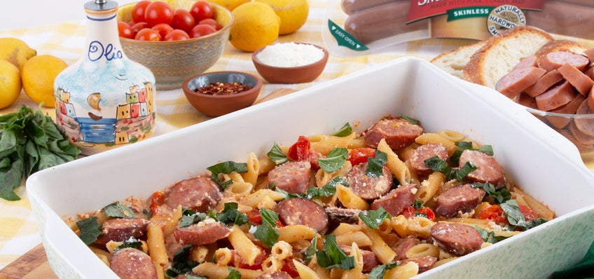 Feta and Sausage Pasta