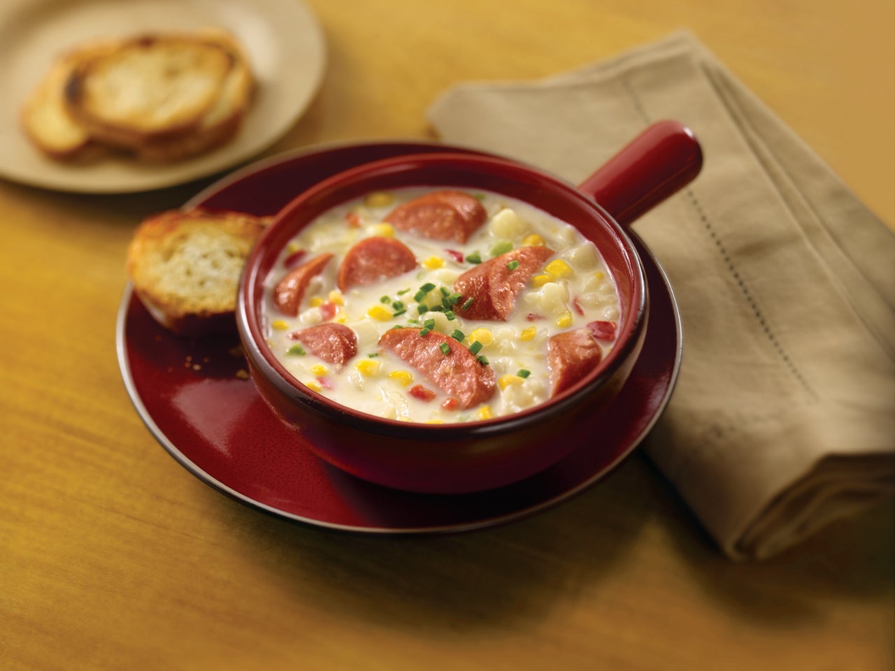 Smoked Sausage, Corn, and Potato Chowder
