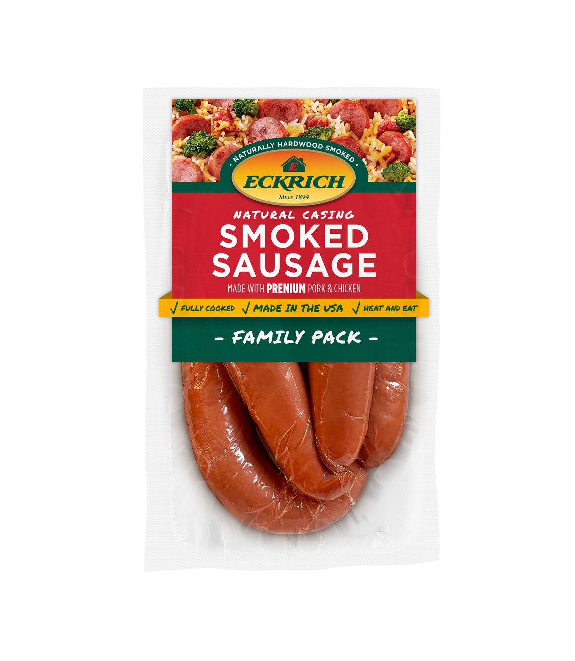 Original Natural Casing Smoked Sausage Family Pack