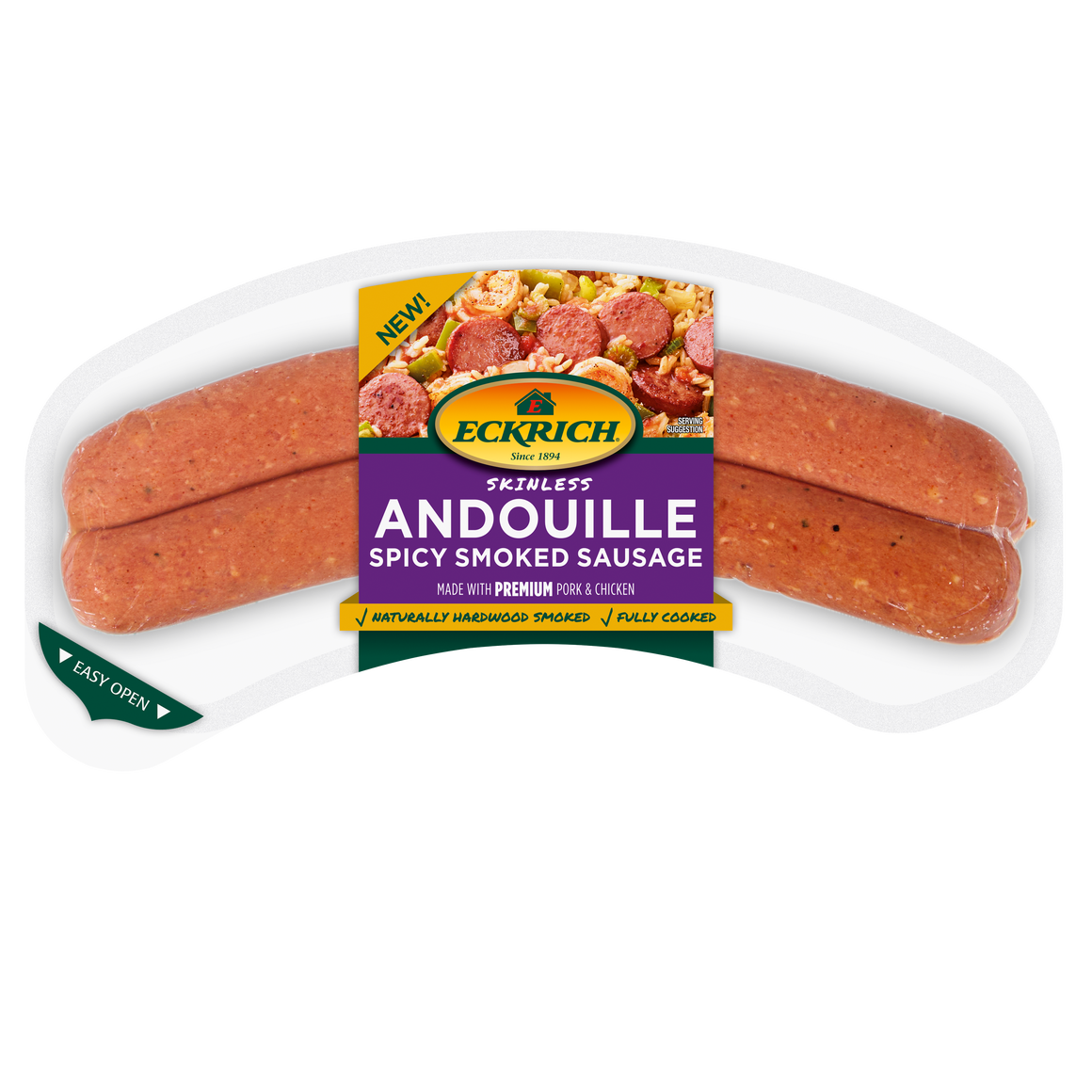 Andouille Skinless Smoked Sausage Rope