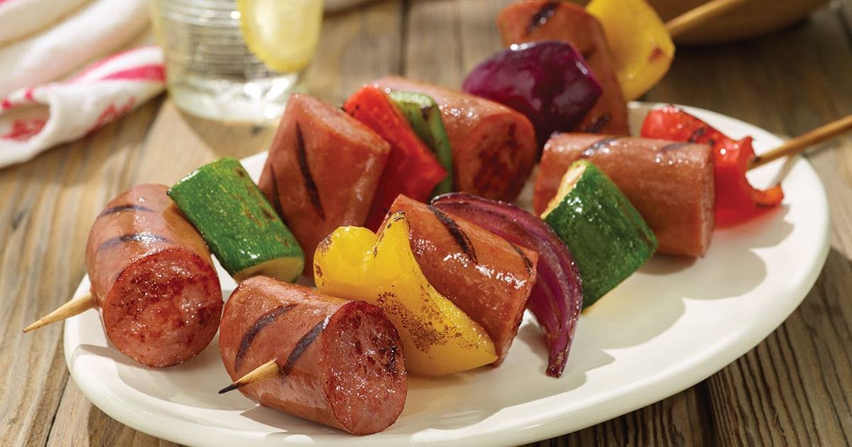 Star Studded Smoked Sausage Kabobs